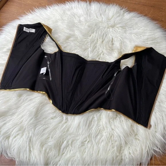 House of CB Karia Gold Crop Top - Picture 7 of 9